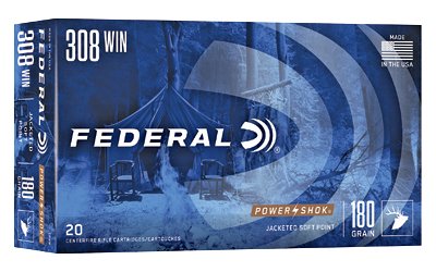Federal Power-Shok Rifle Ammunition .308 Win 180 gr SP 2570 fps - 20/ct