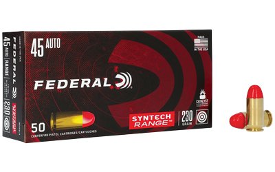 Federal 45 Auto American Eagle Syntec Ammunition AE45SJ1 230 Grain Synthetic Jacket 50 rounds