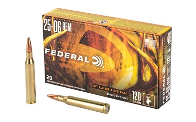 Federal Fusion Rifle Ammunition .25-06 Rem 120 gr BTSP 2980 fps - 20/ct