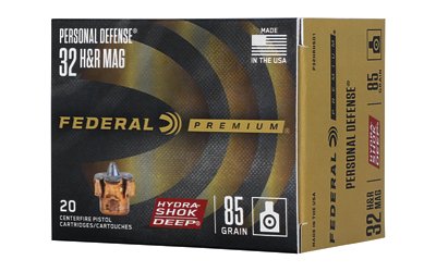 Federal Hydra-Shok Deep Handgun Ammunition .32 H&R 85 gr JHP 1025 fps 20/ct