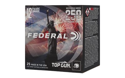 Federal Top Gun Target 250th Anniversary Shotshell 12 ga 2-3/4" 1-1/8 oz #8 1145 fps 25/ct