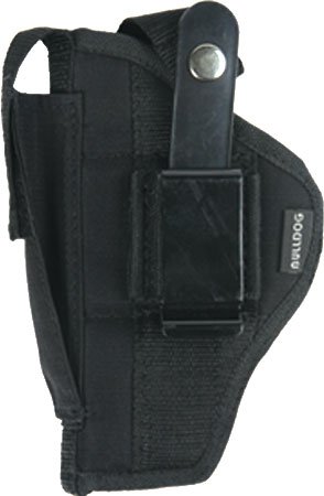 Bulldog Extreme Handgun Holster with Belt Loop and Clip for Large Frames with 6.5-8.375" Barrels Black Ambi