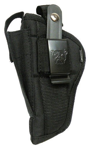 Bulldog Extreme Handgun Holster with Belt Loop and Clip for Ruger Mark Style Autos with 5-6.875" Barrels Black Ambi