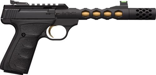 Browning Buck Mark Plus Vision Black/Gold Suppressor Ready Handgun .22 LR 10rd Magazine 5.875" Threaded Barrel