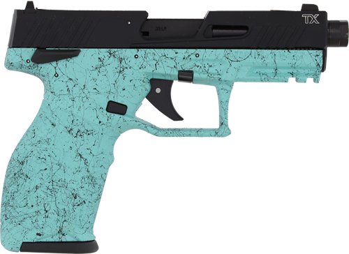 Taurus TX22 Gen 2 Handgun .22 LR 10rd Magazines (2) 4.16" Barrel Cyan Splatter Grip Black Slide