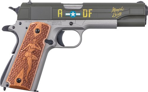 Auto-Ordnance Limited Edition "Memphis Belle" 1911 Handgun .45 Auto 7rd Magazine(1) 5'' Barrel Custom Wood Grips