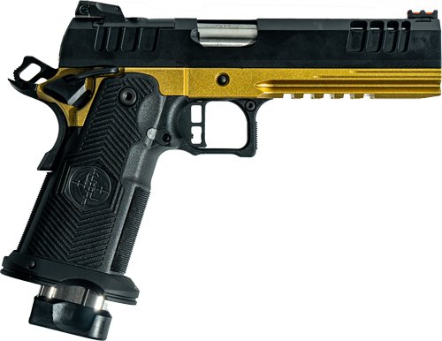 GLFA 1911DS Synergy Handgun 9mm Luger 20rd Magazine 5" Barrel Black Gold