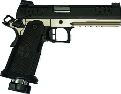 GLFA 1911DS SYNERGY 9MM 5" 20 - SHOT BLK SLIDE PLATINUM FRAME
