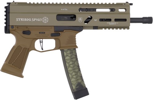Grand Power Stribog SP9A3 Pistol - FDE | 9mm | 8" Threaded Barrel | 30rd