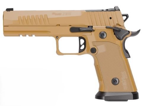 Sig Sauer P211-GT5 SAO Handgun 9mm Luger 21(2) &17(1)rd Magazines 5" Barrel Coyote Tan Night Sights Optic Ready