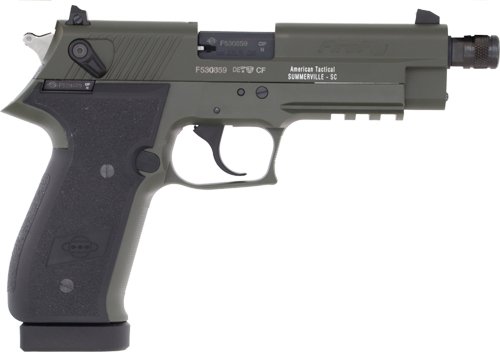 ATI GSG Firefly Handgun .22 LR 13rd Magazine(1) 4.9 Threaded Barrel OD Green Frame