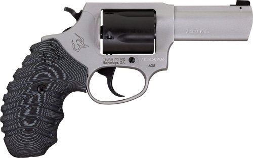 Taurus Defender 605 Handgun 357 Mag/38 Spl+P Matte 5rd Capacity 3" Stainless Steel Barrel Black Cylinder VZ Grips