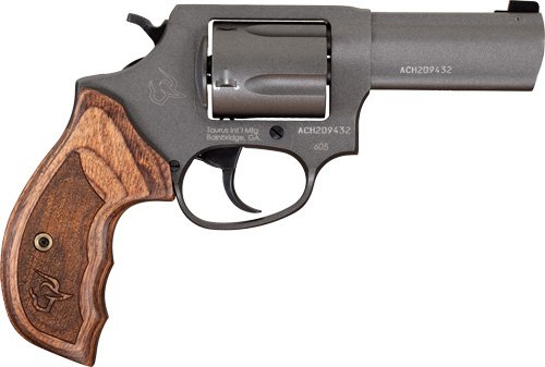 Taurus Defender 605 Handgun 357 Mag/38 Spl 5rd Capacity 3" Barrel  Black with Wood Grips Night Sights