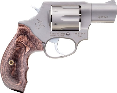Taurus 856 Handgun .38 Spl 6rd Capacity 2" Barrel Matte Stainless Steel Finish Smooth Walnut Grips