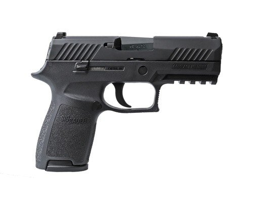 Sig P320 Compact 45ACP 3.9" 9rd Black Nitron Night Sights