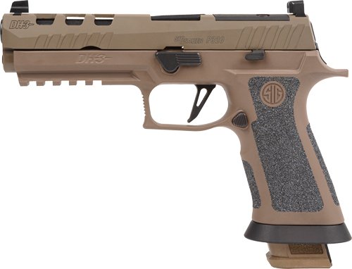 Sig Sauer P320 XFive DH3 Handgun 9mm 21rd Magazines (3) 5" Barrel Coyote Tan