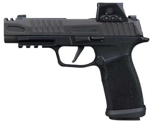 Sig Sauer P365 Fuse Comp Handgun 9mm Luger 21(2) &17(1)rd Magazines 3.7" Barrel Black Modular Polymer Grip Romeo Sig Loc