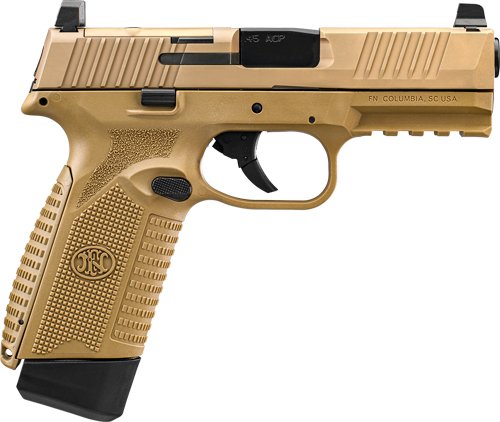 FN 545 MRD NMS Handgun .45 ACP 10rd Magazines (2) 4.1" Barrel FDE
