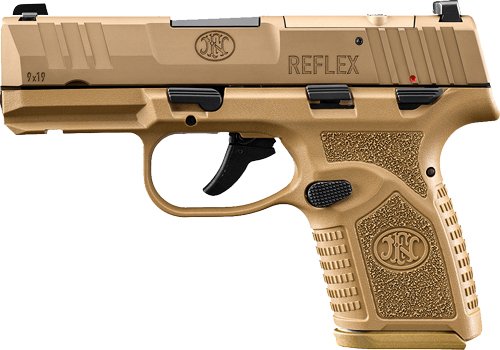 FN Reflex MRD Manual Safety Handgun 9mm Luger 10rd Magazines(2) 3.3" Barrel FDE