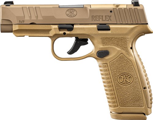 FN Reflex XL MRD Handgun 9mm Luger 10rd Magazines(2) 3.8" Barrel FDE No Manual Safety
