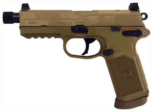 FN FNX-45 Tactical Handgun .45 ACP 15rd Magazines (2) 5.3" Threaded Barrel FDE Night Sights