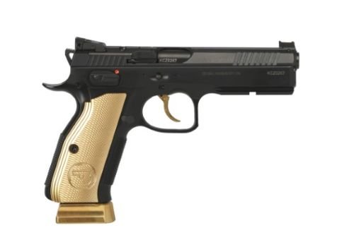 CZ SHADOW 2 GOLD DIGGER OR 9MM - 19RD GOLD GRIP ADJ REAR SIGHT