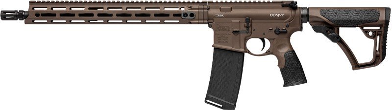 Daniel Defense DDM4V7 Mil-Spec+ Rifle 5.56mm NATO 32rd Magazine 16" Barrel Brown