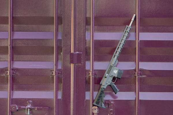 GLFA AR-10 Rifle .308 Win 10rd Magazine 16" Stainless Barrel 15" MLOK Rail Tungsten Finish - Image 4