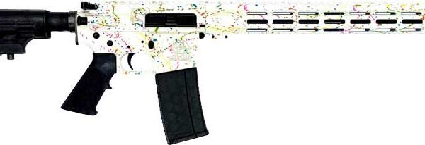 GLFA AR15 SPLATTER 223 WYLDE - 16" NIT BBL WHITE
