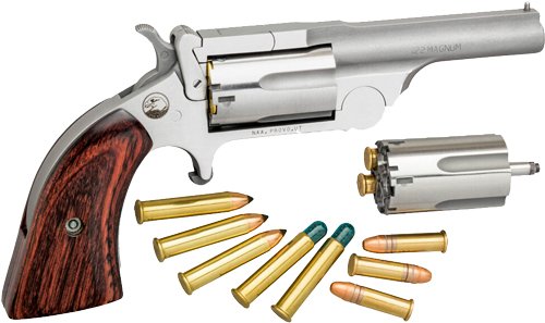 RANGER II .22Mag/22LR Combo 2.5" STAINLESS TOP BREAK 5RD FULL RIBBED BRL