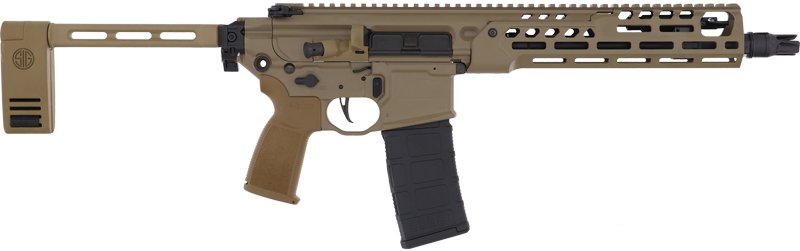 Sig Sauer MCX-SPEAR LT IR Pistol 5.56mm 30rd Magazine(1) 11.5" Threaded Barrel Coyote Finish Folding Brace