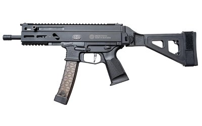 Grand Power Stribog SP9A1 Pistol - Black | 9mm | 8" Threaded Barrel | 30rd | Folding SBT Brace