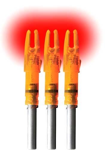 LUMENOK LIGHTED NOCK - GT-SERIES HD ORANGE 3PK