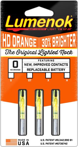 Lumenok Lighted Nock - GT-Series HD Orange 3pk - Image 3
