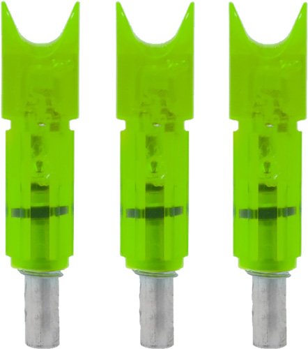 LUMENOK GOLD TIP LIGHTED NOCK - FOR BOLT CRESCENT GREEN 3PK