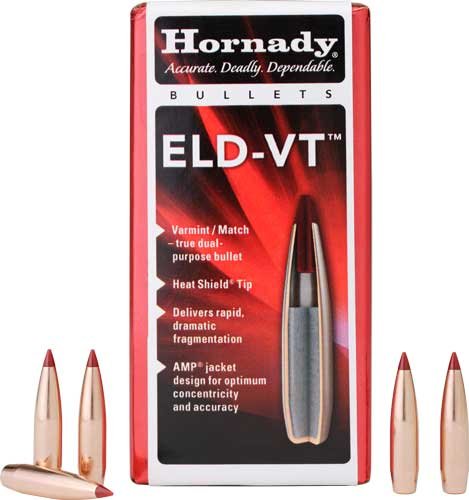 Hornady ELD-VT Rifle Bullets 22 cal .224" 62 gr 100/ct