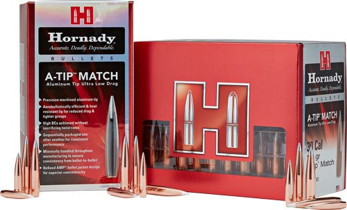 Hornady Aluminum Tip Rifle Bullets .375 cal .375" 390 gr A-TIP Match 25/ct