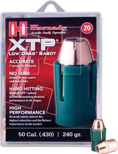 Hornady Sabots w/ XTP Bullets .50 cal Sabot with .44 cal Bullets 240 gr XTPHP 20/ct