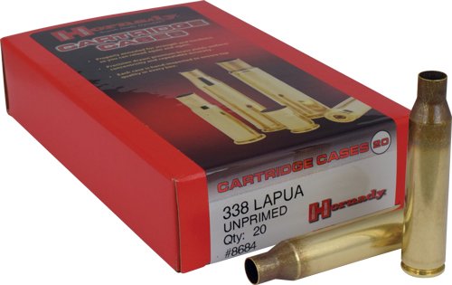 Hornady Unprimed Brass Rifle Cartridge Cases .338 Lapua 20/ct