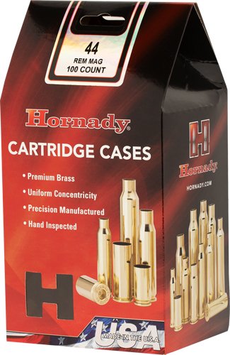Hornady Unprimed Brass Handgun Cartridge Cases .44 Mag 100/ct