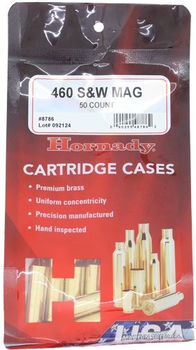 Hornady Unprimed Brass Handgun Cartridge Cases .460 S&W 50/ct