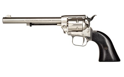 Heritage Rough Rider Revolver .22 LR 6rd Capacity 6.5" Barrel Silver Nickel with Black Grips