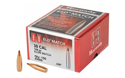 HRNDY ELD-M 30CAL .308 168GR 100CT