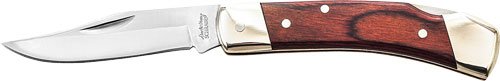 Schrade Uncle Henry Smokey Lockback Folding Knife 2-7/8" Clip Point Blade Wood with Leather Sheath