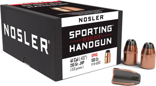 Nosler Sporting Handgun Revolver Bullets .41 cal .410" 210 gr JHP 100/ct