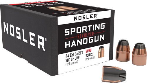 Nosler Sporting Handgun Revolver Bullets .44 cal .429" 200 gr JHP 250/ct