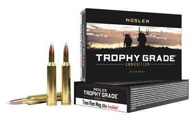 Nosler Trophy Grade Rifle Ammunition 7mm Rem Mag 160 gr AB 2925 fps - 20/box