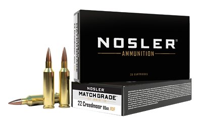 NOSLER MATCH GRADE 22CM - 85GR RDF HPBT 20RD 10BX/CS