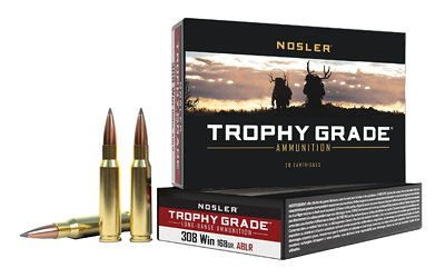 Nosler Trophy Grade Long Range Ammunition  .308 Win 168 gr ABLR 2750 fps 20/ct