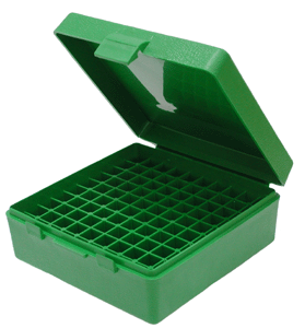 P-100 SERIES MEDIUM HANDGUN AMMO BOX - 100 ROUND - GREEN